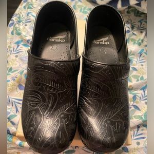 Black Paisley Danskos Size 8 worn Twice